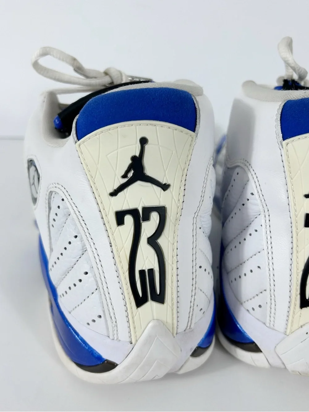 Nike Air Jordan 14 Retro Hyper Royal White 487471 104 Men's Size 9.5